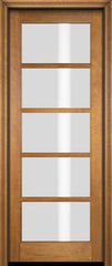 WDMA 34x78 Door (2ft10in by 6ft6in) French Barn Mahogany 5 Lite TDL Exterior or Interior Single Door 2