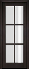 WDMA 34x78 Door (2ft10in by 6ft6in) French Barn Mahogany 6 Lite TDL Exterior or Interior Single Door 2