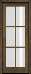 WDMA 34x78 Door (2ft10in by 6ft6in) French Barn Mahogany 6 Lite TDL Exterior or Interior Single Door 3