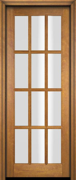 WDMA 34x78 Door (2ft10in by 6ft6in) French Swing Mahogany 12 Lite TDL Exterior or Interior Single Door 1