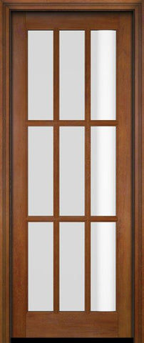 WDMA 34x78 Door (2ft10in by 6ft6in) Patio Swing Mahogany 9 Lite TDL Exterior or Interior Single Door 5