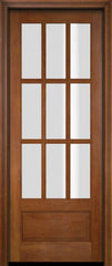 WDMA 34x78 Door (2ft10in by 6ft6in) Exterior Swing Mahogany 3/4 9 Lite TDL or Interior Single Door 5
