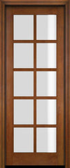 WDMA 34x78 Door (2ft10in by 6ft6in) Interior Swing Mahogany 10 Lite TDL Exterior or Single Door 4