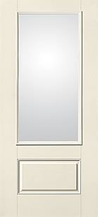 WDMA 34x80 Door (2ft10in by 6ft8in) Patio Smooth Fiberglass Impact French Door 3/4 Lite 1 Panel Clear 6ft8in 1