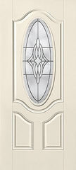 WDMA 34x80 Door (2ft10in by 6ft8in) Exterior Smooth Wellesley 3/4 Deluxe Oval Lite 2 Panel Star Single Door 1