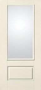 WDMA 34x80 Door (2ft10in by 6ft8in) French Smooth Fiberglass Impact Door 3/4 Lite 1 Panel Low-E 6ft8in 1