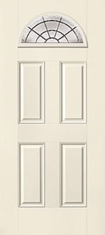 WDMA 34x80 Door (2ft10in by 6ft8in) Exterior Smooth CrystallineTM Fan Lite 4 Panel Star Single Door 1