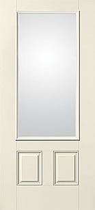 WDMA 34x80 Door (2ft10in by 6ft8in) Patio Smooth Fiberglass Impact French Door 3/4 Lite 2 Panel Clear 6ft8in 1
