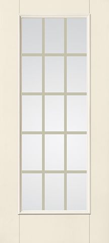 WDMA 34x80 Door (2ft10in by 6ft8in) Patio Smooth fiberglass Impact French Door 6ft8in Full Lite With Stile Lines GBG Flat White 1