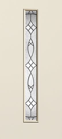 WDMA 34x80 Door (2ft10in by 6ft8in) Exterior Smooth Fiberglass Door Linea Centered Blackstone 6ft8in 1