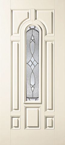 WDMA 34x80 Door (2ft10in by 6ft8in) Exterior Smooth Blackstone Center Arch Lite 7 Panel Star Single Door 1