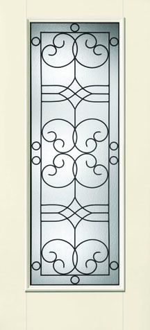 WDMA 34x80 Door (2ft10in by 6ft8in) Exterior Smooth Fiberglass Impact Door Full Lite With Stile Lines Salinas 6ft8in 1