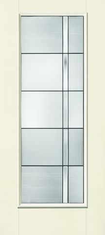 WDMA 34x80 Door (2ft10in by 6ft8in) Exterior Smooth Fiberglass Impact HVHZ Door Full Lite With Stile Lines Axis 6ft8in 1