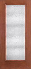 WDMA 34x80 Door (2ft10in by 6ft8in) French Mahogany Fiberglass Impact Door Full Lite With Stile Lines Chord 6ft8in 1