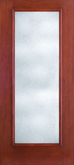 WDMA 34x80 Door (2ft10in by 6ft8in) Patio Mahogany Fiberglass Impact HVHZ Door Full Lite With Stile Lines Rainglass 6ft8in 1