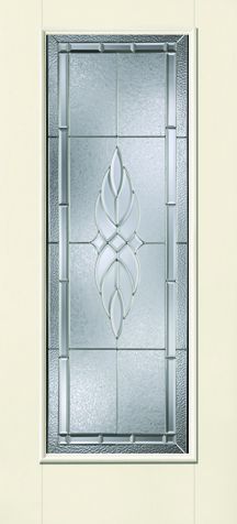 WDMA 34x80 Door (2ft10in by 6ft8in) Exterior Smooth Fiberglass Impact HVHZ Door Full Lite With Stile Lines Kensington 6ft8in 1