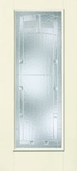 WDMA 34x80 Door (2ft10in by 6ft8in) Exterior Smooth Fiberglass Impact HVHZ Door Full Lite With Stile Lines Maple Park 6ft8in 1