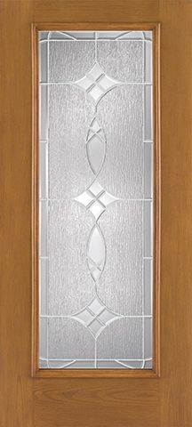 WDMA 34x80 Door (2ft10in by 6ft8in) Exterior Oak Fiberglass Impact Door Full Lite Blackstone 6ft8in 2