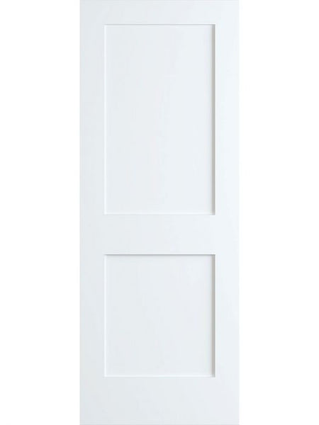 WDMA 34x96 Door (2ft10in by 8ft) Interior Barn Pine 96in Primed 2 Panel Shaker Single Door | 4102E 1