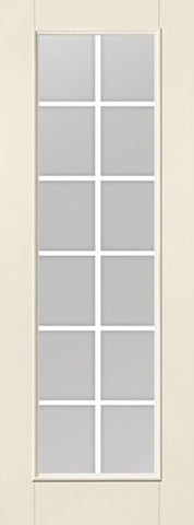WDMA 34x96 Door (2ft10in by 8ft) Patio Smooth F-Grille Colonial 12 Lite 8ft Full Lite W/ Stile Lines Star Single Door 1