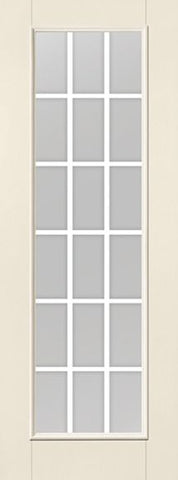 WDMA 34x96 Door (2ft10in by 8ft) French Smooth F-Grille Colonial 18 Lite 8ft Full Lite W/ Stile Lines Star Single Door 1
