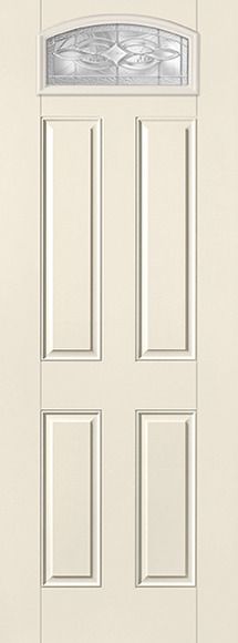 WDMA 34x96 Door (2ft10in by 8ft) Exterior Smooth Wellesley 8ft Camber Top Lite 4 Panel Star Single Door 1