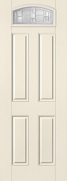 WDMA 34x96 Door (2ft10in by 8ft) Exterior Smooth SaratogaTM 8ft Camber Top Lite 4 Panel Star Single Door 1