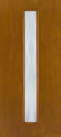 WDMA 34x96 Door (2ft10in by 8ft) Exterior Oak Fiberglass Door 8ft Linea Centered Chinchilla 1