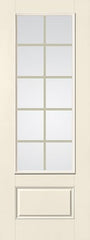 WDMA 34x96 Door (2ft10in by 8ft) Patio Smooth Fiberglass Impact French Door 8ft 3/4 Lite GBG Flat White 2
