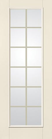 WDMA 34x96 Door (2ft10in by 8ft) Patio Smooth Fiberglass Impact French Door 8ft Full Lite With Stile Lines GBG Flat White Low-E 2