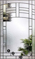 WDMA 34x96 Door (2ft10in by 8ft) Exterior Oak Maple Park 8ft 3/4 Lite 1 Panel Fiberglass Single Door 2