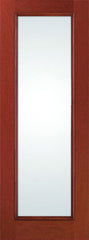 WDMA 34x96 Door (2ft10in by 8ft) French Mahogany Fiberglass Impact Door 8ft Full Lite with Stile Lines Low-E 1