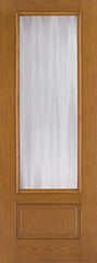 WDMA 34x96 Door (2ft10in by 8ft) Exterior Oak Fiberglass Impact Door 8ft 3/4 Lite Chinchilla 2