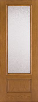 WDMA 34x96 Door (2ft10in by 8ft) Exterior Oak Fiberglass Impact Door 8ft 3/4 Lite Granite 2