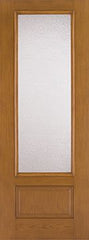WDMA 34x96 Door (2ft10in by 8ft) Exterior Oak Fiberglass Impact Door 8ft 3/4 Lite Granite 2