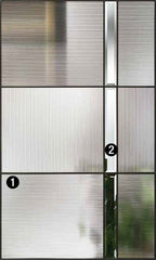 WDMA 34x96 Door (2ft10in by 8ft) Exterior Oak Axis 8ft 3/4 Lite 1 Panel Fiberglass Single Door 2
