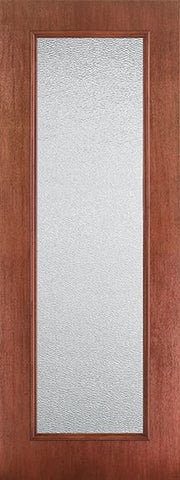 WDMA 34x96 Door (2ft10in by 8ft) French Mahogany Fiberglass Impact Exterior Door 8ft Full Lite Granite 1