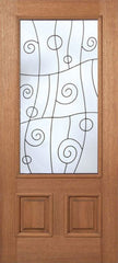 WDMA 36x80 Door (3ft by 6ft8in) Exterior Mahogany Barcelona Single Door 1
