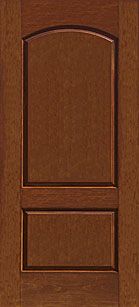 WDMA 36x80 Door (3ft by 6ft8in) Exterior Rustic Fiberglass Impact Door 6ft8in 2 Panel Soft Arch 1