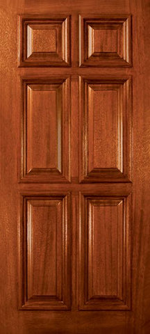 WDMA 36x80 Door (3ft by 6ft8in) Exterior Mahogany 36in x 80in 6 Panel DoorCraft Door 1