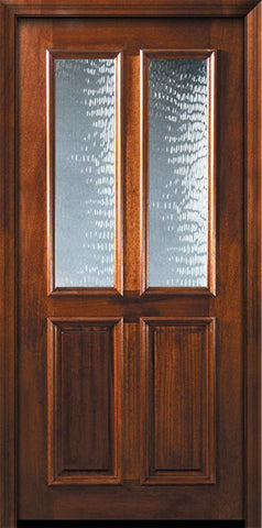 WDMA 36x80 Door (3ft by 6ft8in) Exterior Malapoga Hardwood 36in x 80in Twin Lite DoorCraft Mahogany Door 2