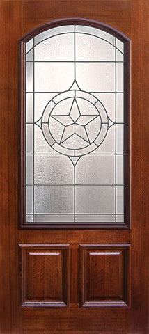 WDMA 36x80 Door (3ft by 6ft8in) Exterior Mahogany 36in x 80in Arch Lite Pecos DoorCraft Door 1