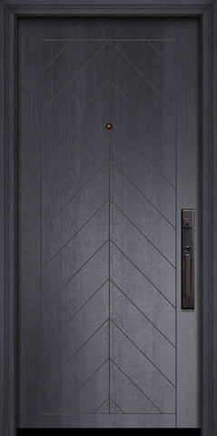 WDMA 36x80 Door (3ft by 6ft8in) Exterior Mahogany 80in Chevron Contemporary Door 2