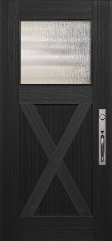 WDMA 36x80 Door (3ft by 6ft8in) Exterior Mahogany 36in x 80in Craftsman 1 Lite X Panel DoorCraft Door 1