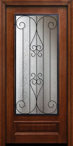 WDMA 36x80 Door (3ft by 6ft8in) Exterior Mahogany 36in x 80in 3/4 Lite Lavaca DoorCraft Door 2