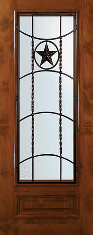 WDMA 36x80 Door (3ft by 6ft8in) Exterior Knotty Alder 36in x 80in 3/4 Lite Texan Alder Door 1