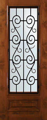 WDMA 36x80 Door (3ft by 6ft8in) Exterior Knotty Alder 36in x 80in 3/4 Lite St. Charles Alder Door 1