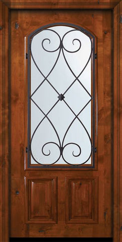 WDMA 36x80 Door (3ft by 6ft8in) Exterior Knotty Alder 36in x 80in Arch Lite Charleston Alder Door 2