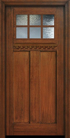 WDMA 36x80 Door (3ft by 6ft8in) Exterior Mahogany 36in x 80in Craftsman 6 Lite SDL Divided Lite Door 1