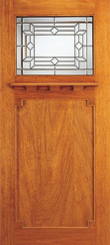 WDMA 36x84 Door (3ft by 7ft) Exterior Mahogany Brazilian Arts and Crafts Style Single Door Triple Glazed 1